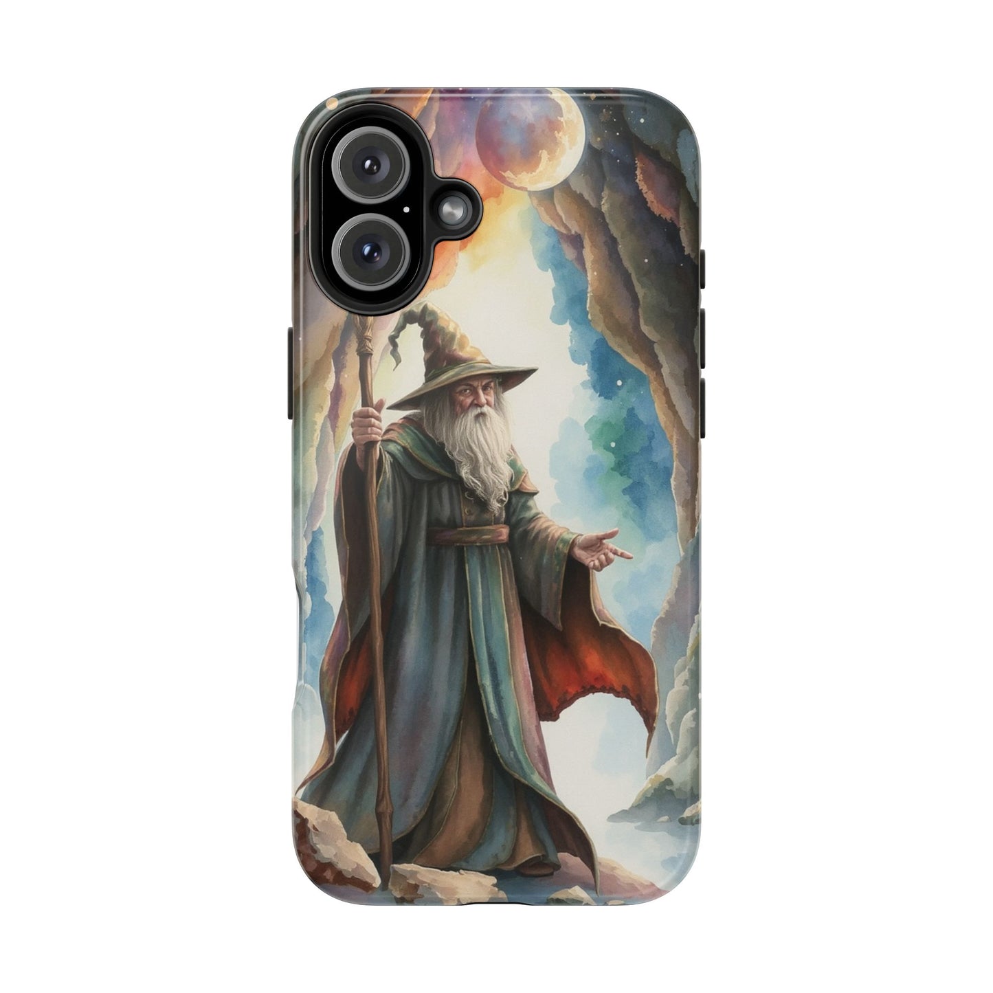 Magical Wizard Phone Case - Tough, Durable Phone Cover for Fantasy Lovers, Geek Gift, Unique Design, Celestial Phone Accessory
