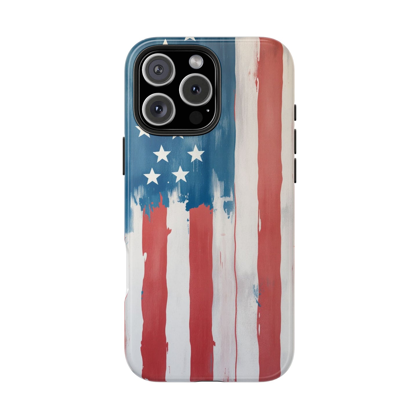 Patriotic Tough Phone Cases - Abstract USA Flag Design for Durable Protection - for iPhone