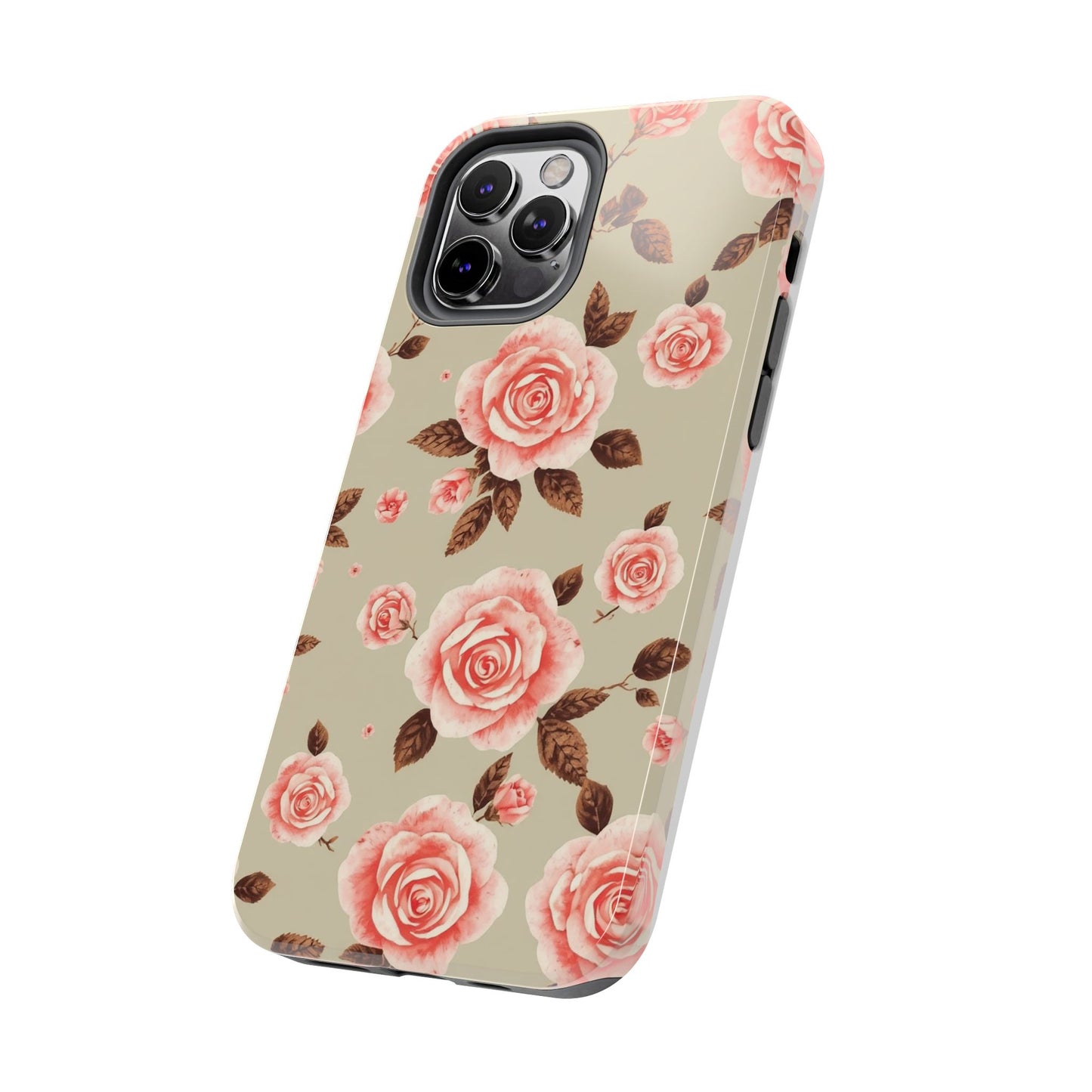 Elegant Floral Tough Phone Case for Stylish Protection - for iPhone