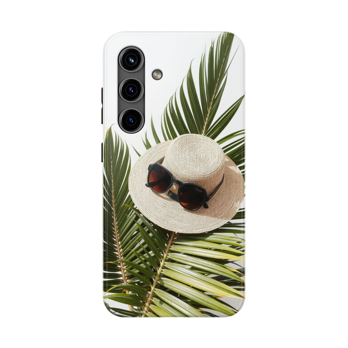 Tropical Phone Case - Summer Vibes with Hat & Sunglasses Design