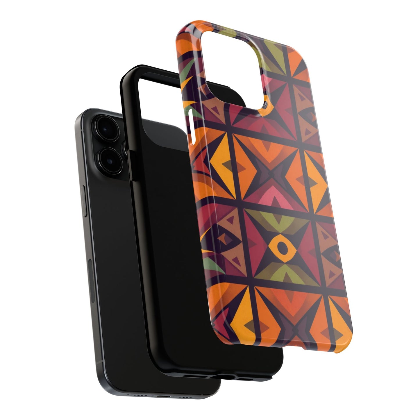 Vibrant Tribal Geometric Tough Phone Case - Colorful Protection for Your iPhone