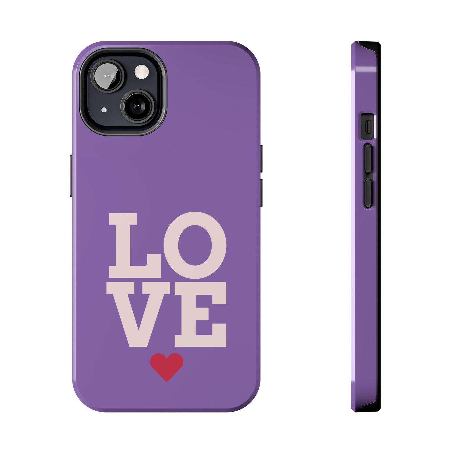 Purple Love Phone Case - Durable & Stylish Tough Case - for iPhone