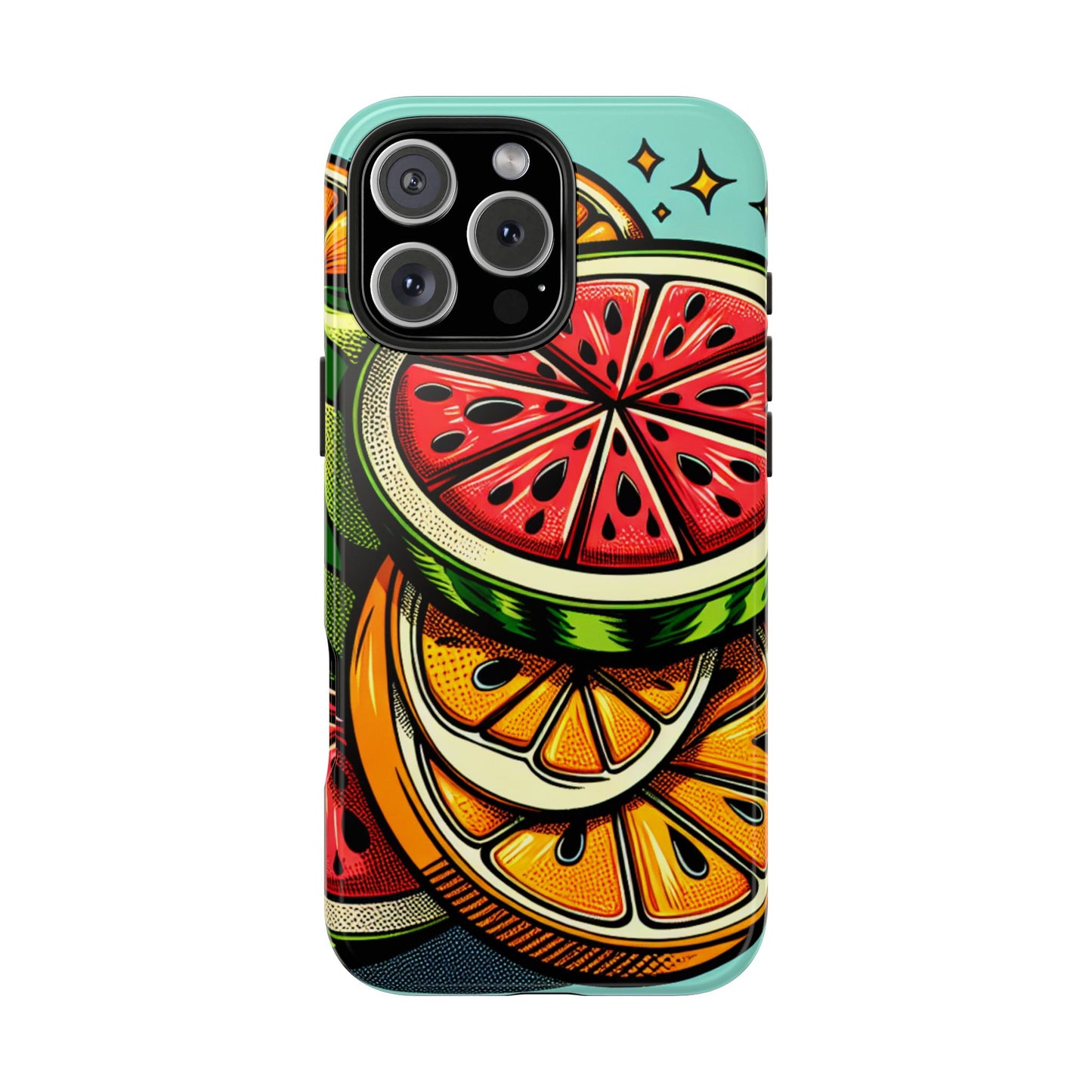 Vibrant Citrus Tough Phone Case - Fruit Slice Design - for iPhone
