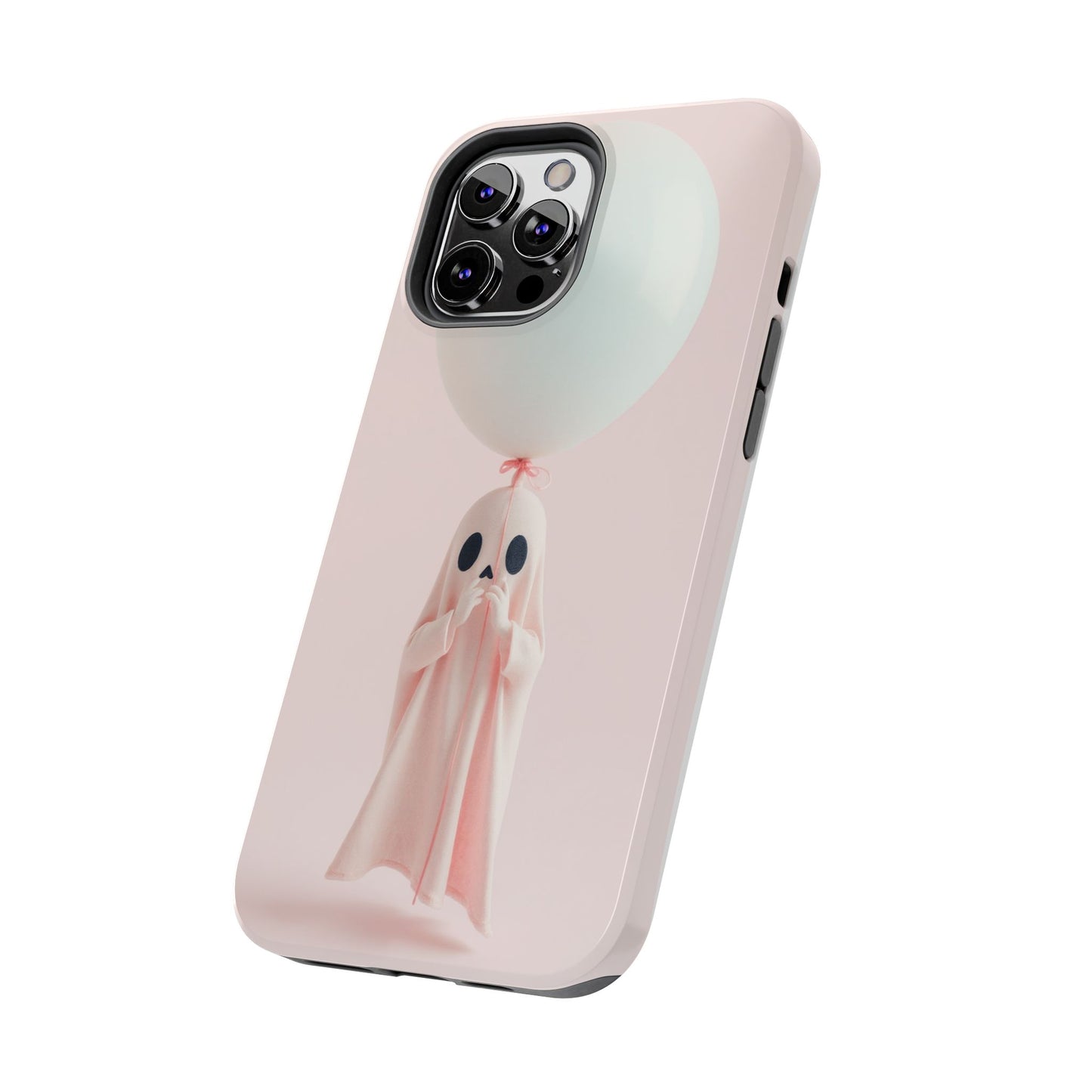 Cute Ghost Phone Case with Balloon - Tough Protection for Spooky Vibes