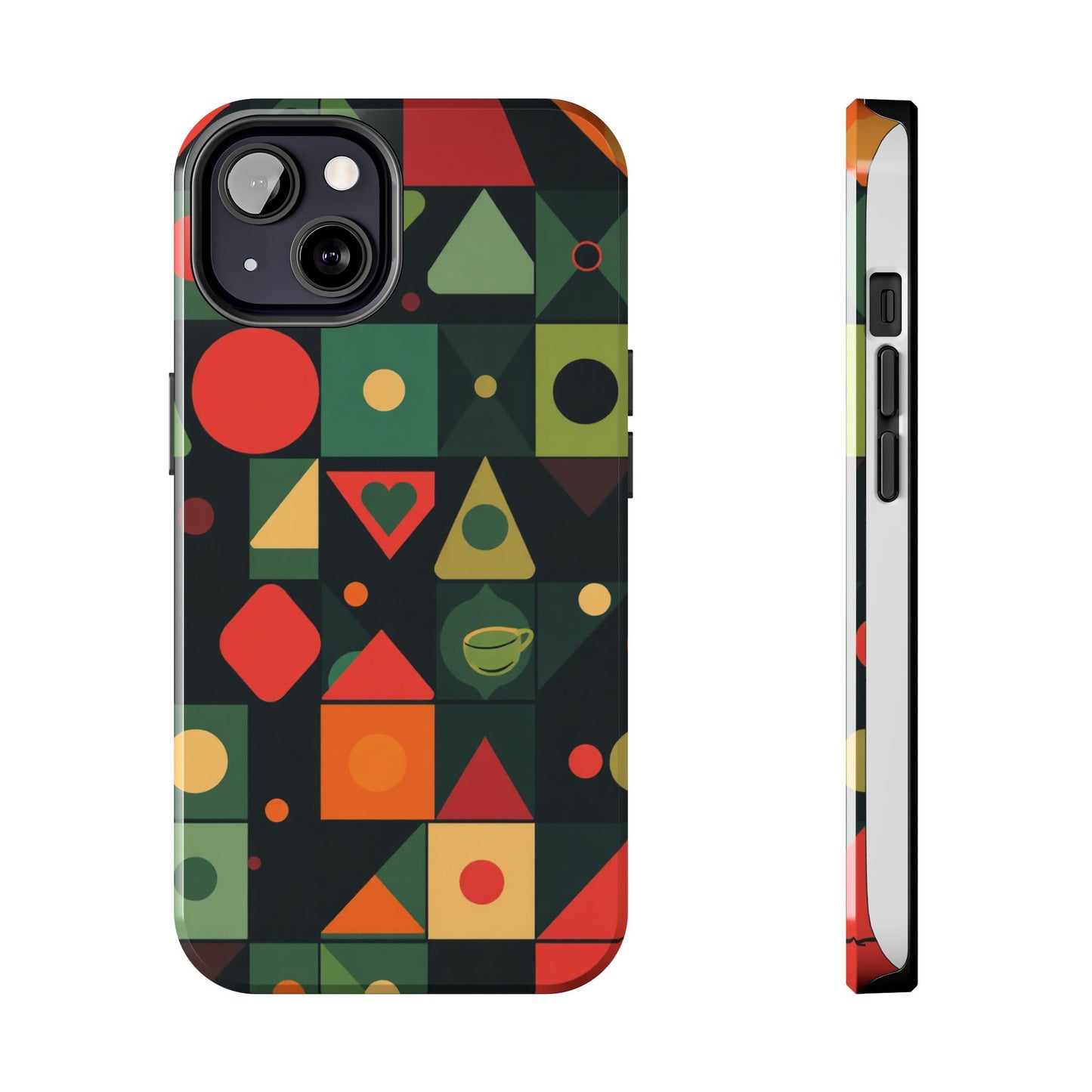 Vibrant Geometric Tough Phone Cases – Stylish Protection for Trendsetters - for iPhone