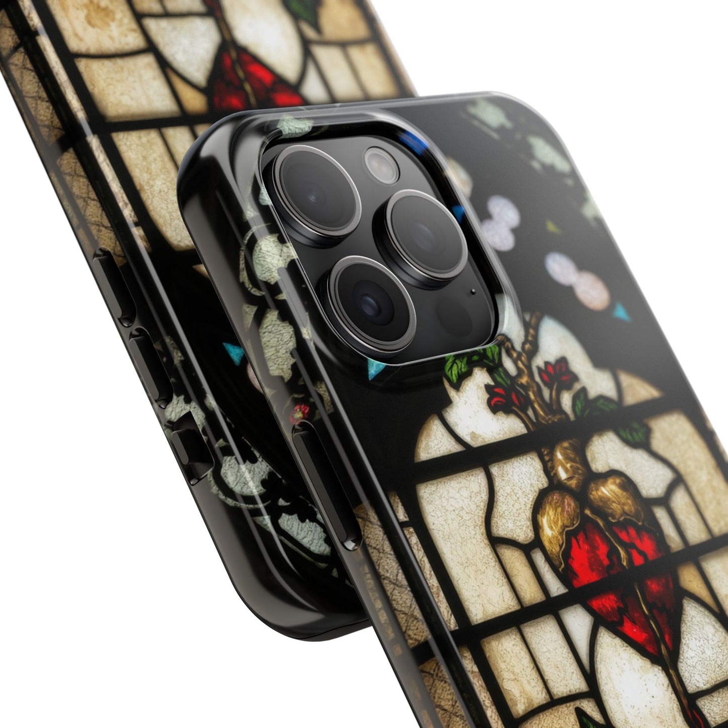 Stained Glass Heart Tough Phone Case - Unique Design for Protection & Style