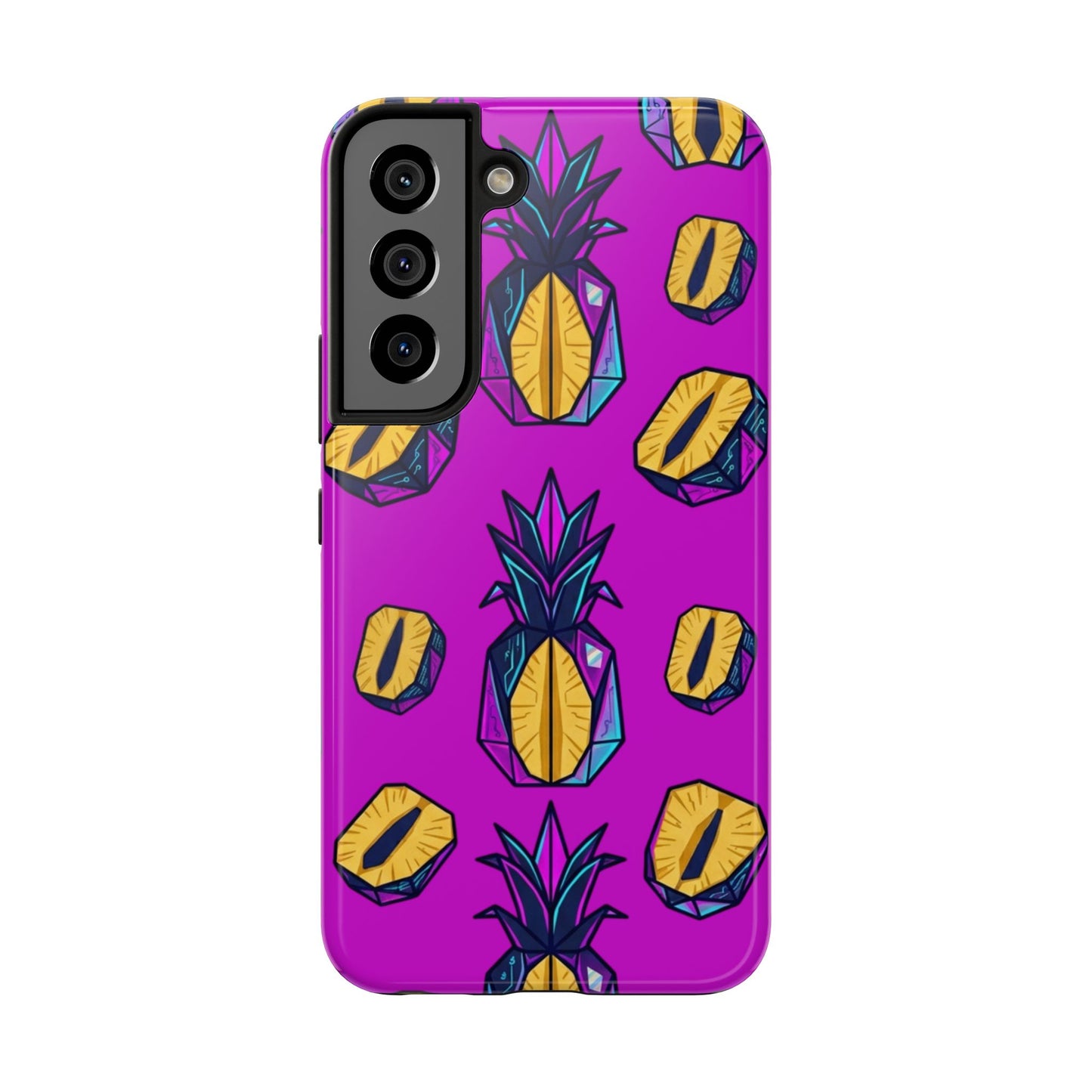 Cyberpunk Origami Pineapple iPhone Case