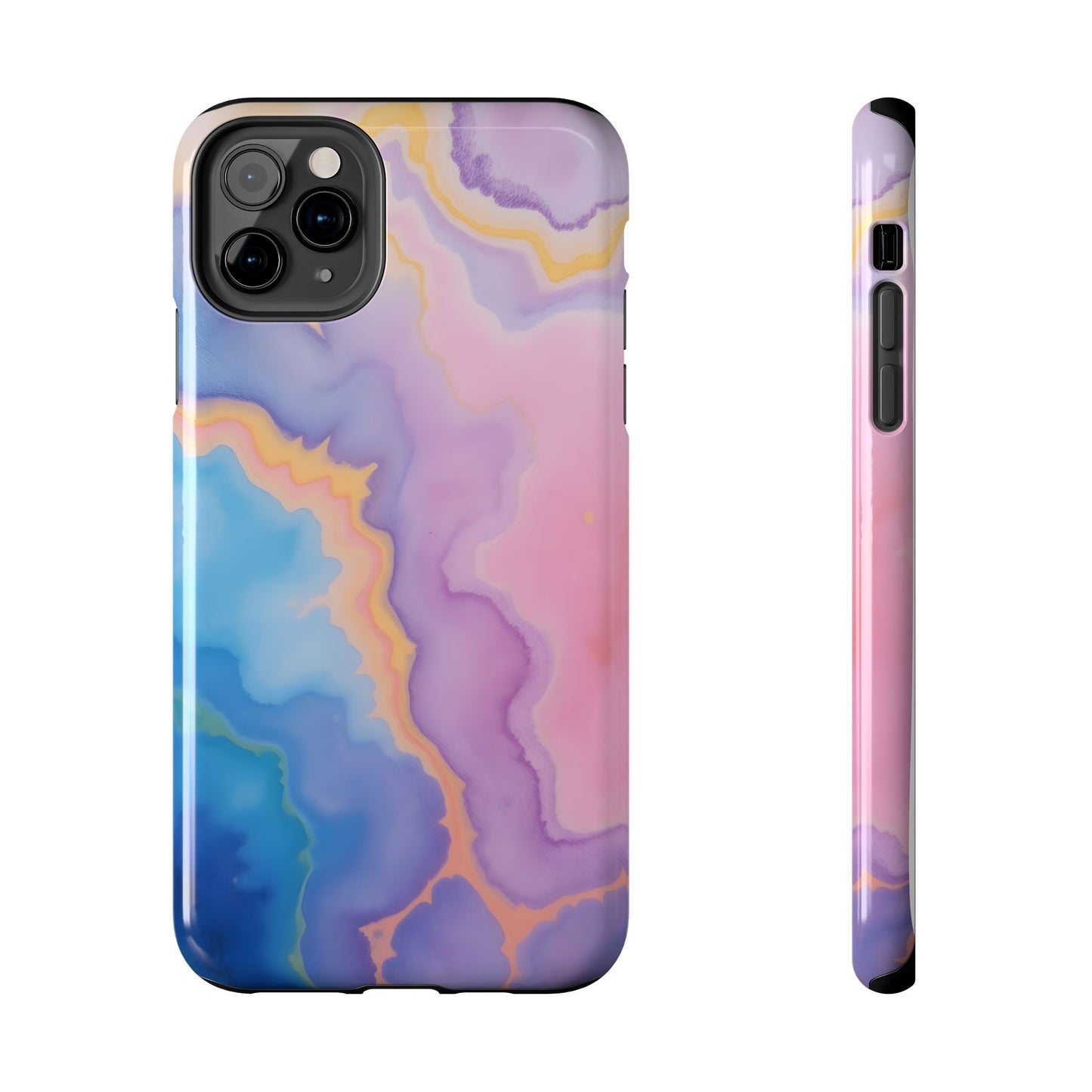 Watercolor Abstract Colors Tough Phone Case - Protective Cover for iPhone
