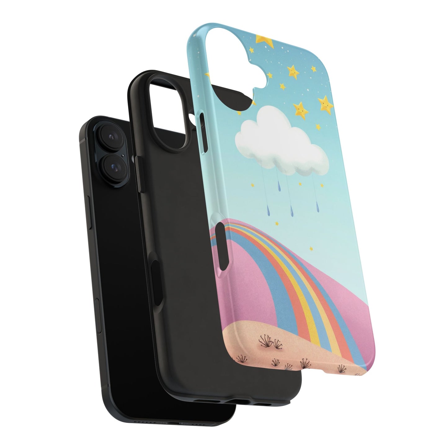 Colorful Rainbow Phone Case - Durable Tough Design for Adventurers