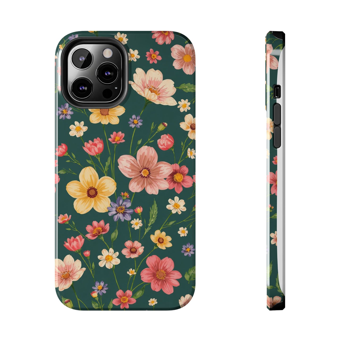 Vintage Spring Flowers Tough Phone Case - Durable Protection for iPhone