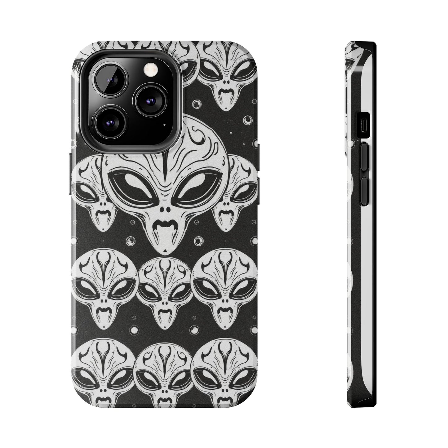 Alien Pattern Tough Phone Case - Durable Protection with Out-of-This-World Design