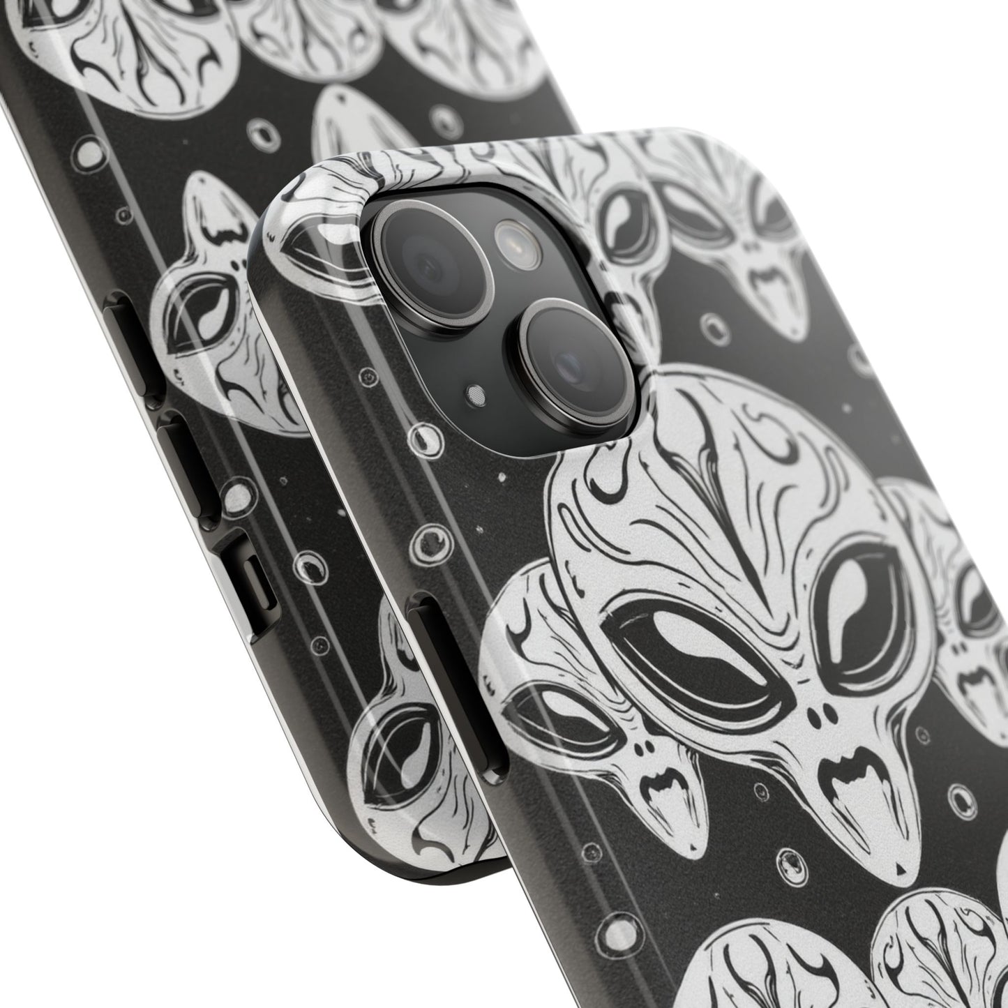 Alien Pattern Tough Phone Case - Durable Protection with Out-of-This-World Design