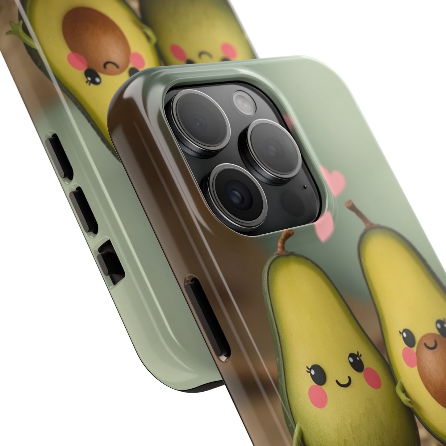 Cute Avocado Phone Case, Funny Tough Case, Quirky Phone Accessory, Gifts for Foodies, Valentine's Day Present