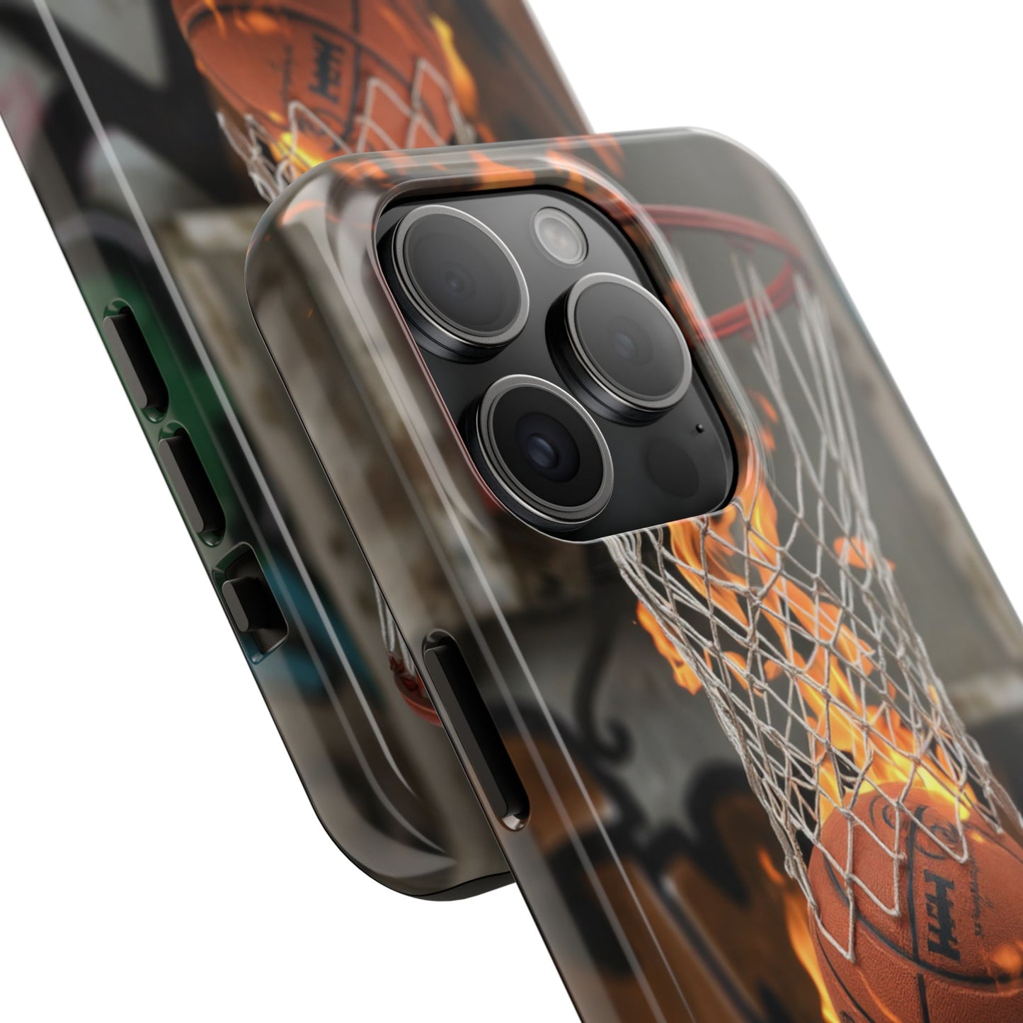 Fire Basketball Tough Phone Case - Durable Sporty Design for Athletes & Fans