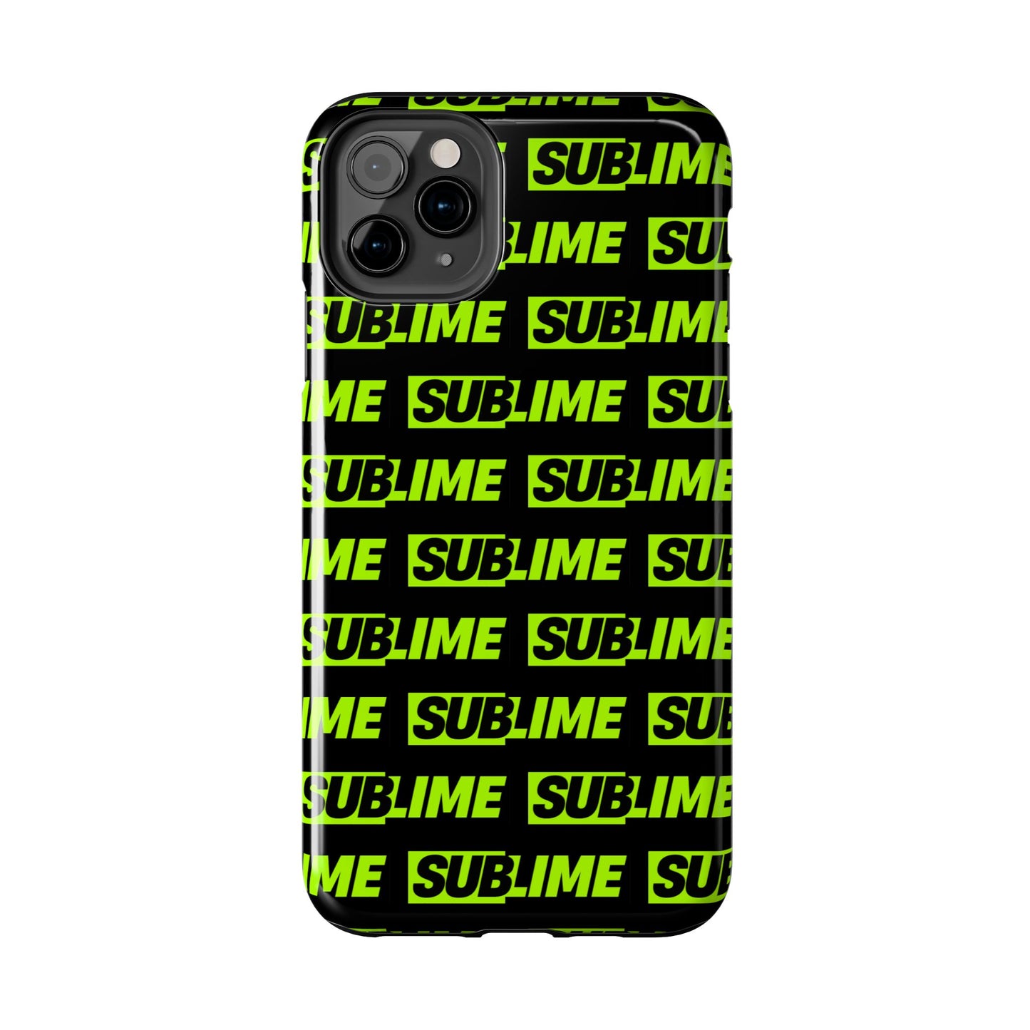 Sublime Text Pattern Tough Phone Case - Vibrant Protective Cover for iPhone