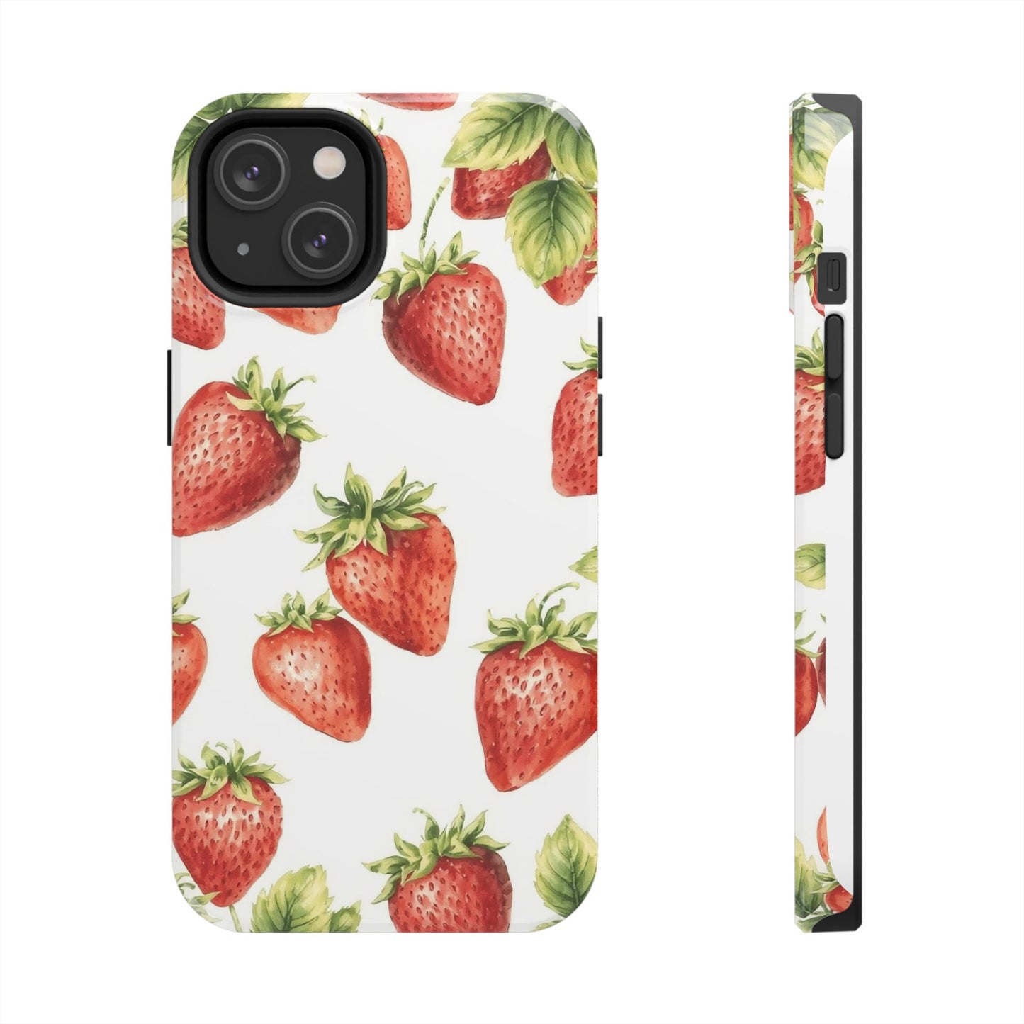 Strawberry Tough Phone Case - Durable Protection with a Fresh Design - for iPhone