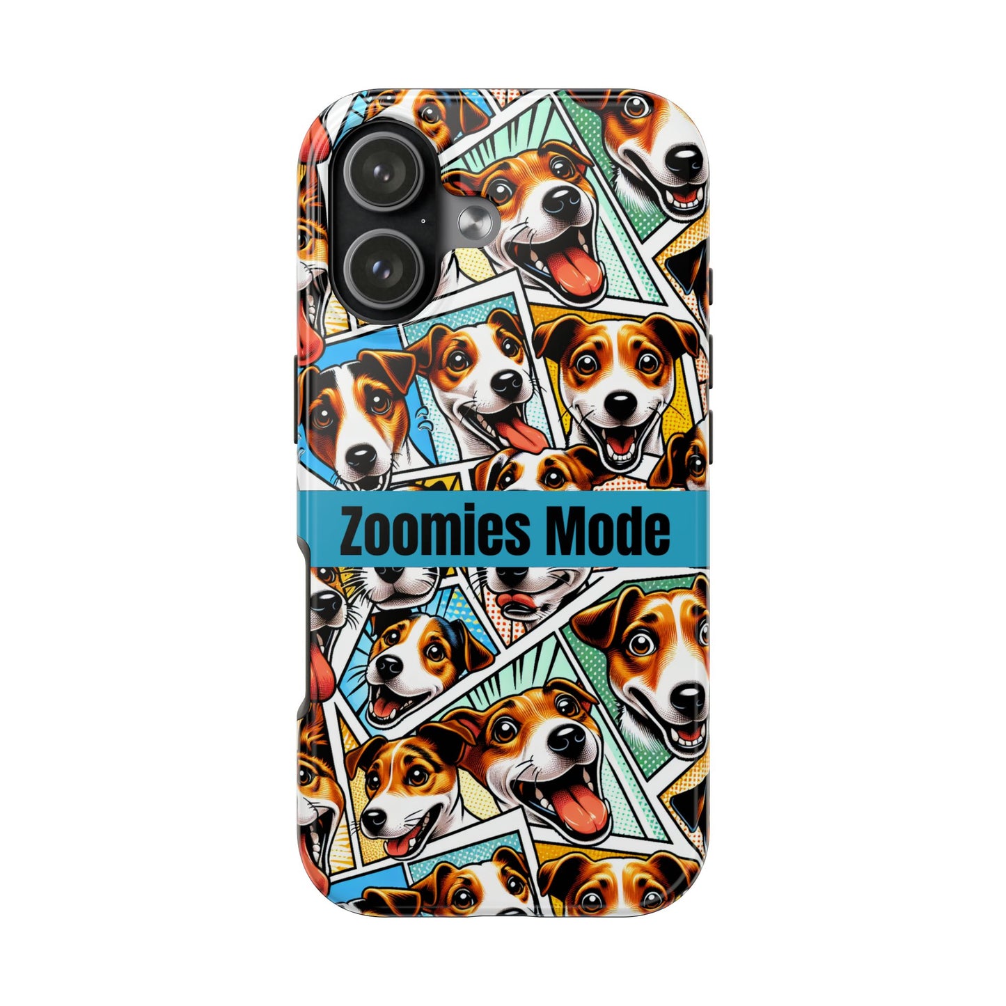 Zoomies Mode Jack Russell Tough Phone Case - Fun Dog Design Case for iPhone