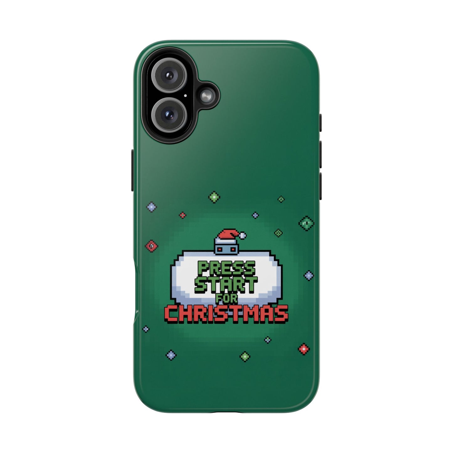 Christmas Pixel Gaming Phone Case - Press Start for Christmas Design