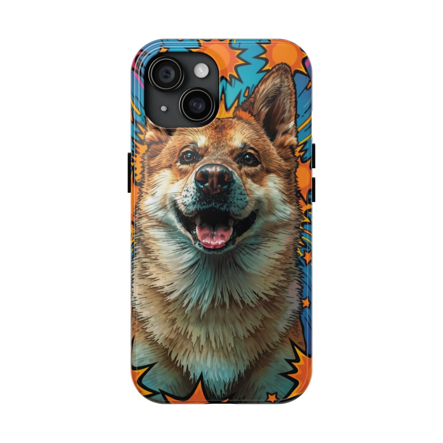 Vibrant Corgi Tough Phone Case - Fun Design for Pet Lovers