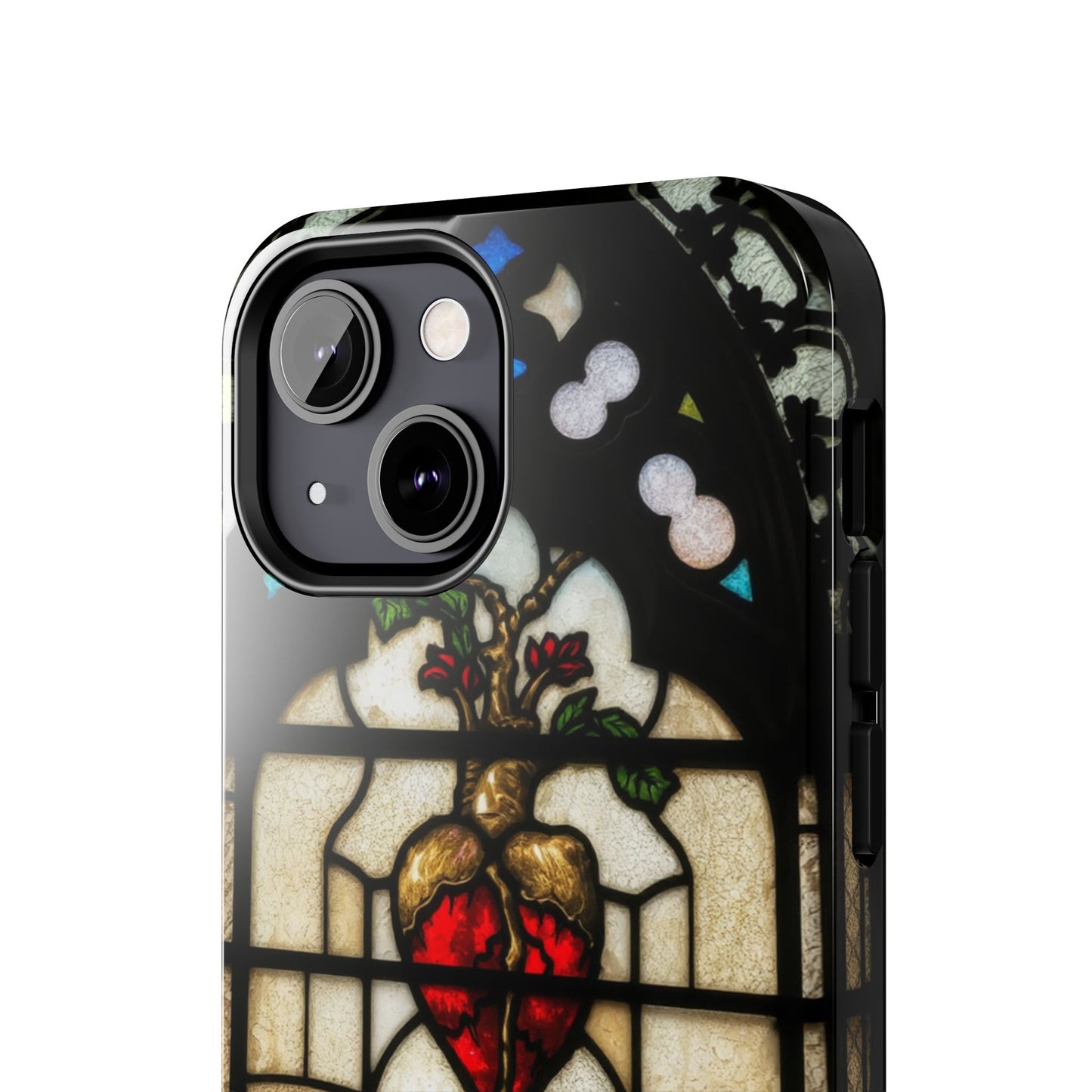 Stained Glass Heart Tough Phone Case - Unique Design for Protection & Style