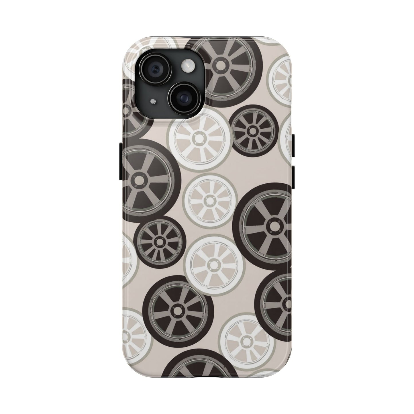 Racing Wheel Design Tough Phone Case – Durable Protection for Automotive Enthusiasts