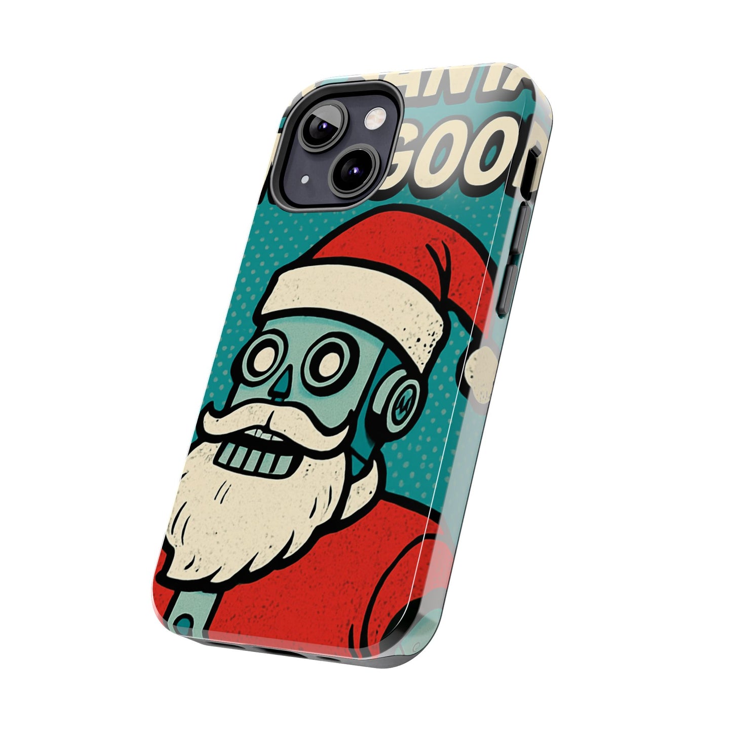 Santa Robot Phone Case - Durable Tough Design for Holidays