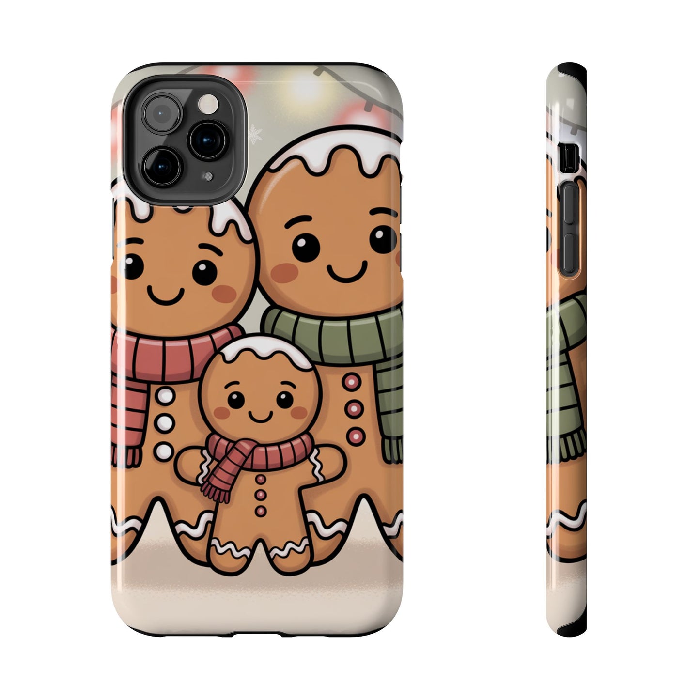 Gingerbread Cartoon Family Tough Phone Case – Festive Holiday Protection