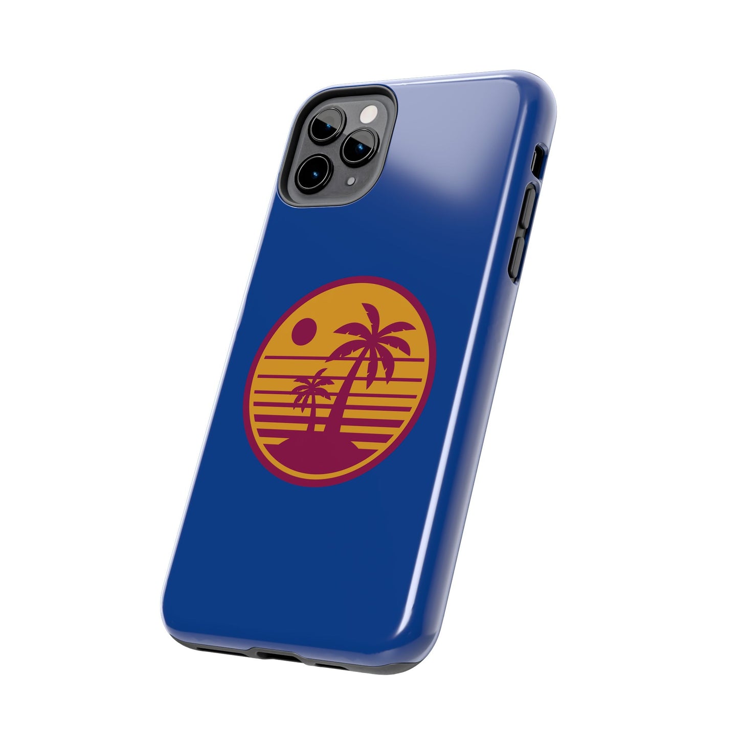 Retro Sunset Tough Phone Case - Vibrant Beach Vibes for Summer Adventures - for iPhone