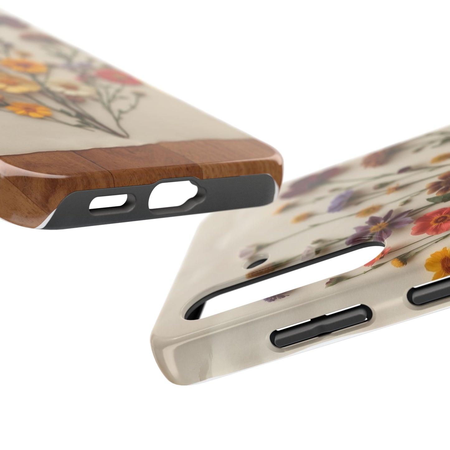 Floral Tough Phone Case - Durable Protection with Nature-Inspired Design