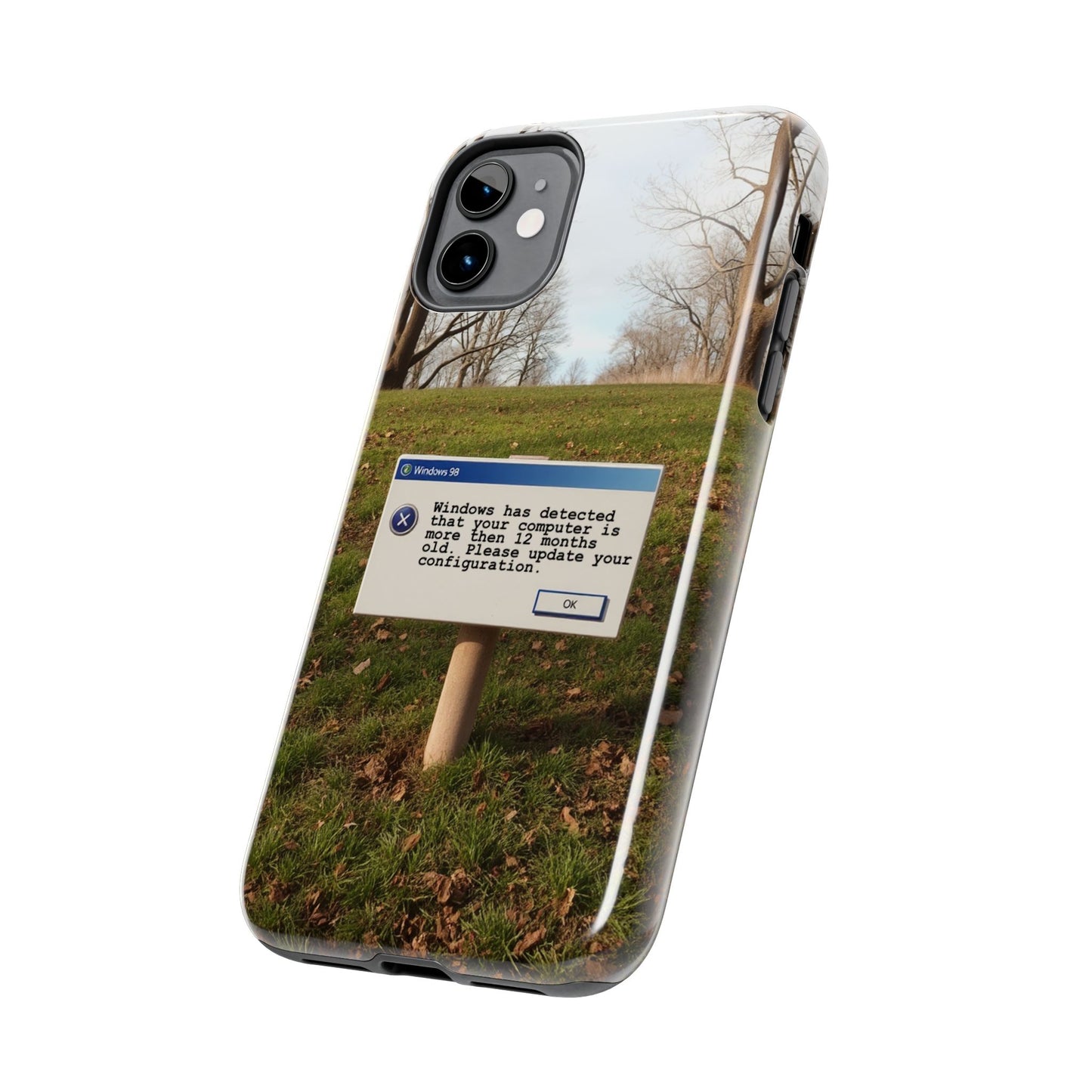 Durable Phone Case with Windows 98 Error Message Design - Perfect Gift for Tech Lovers