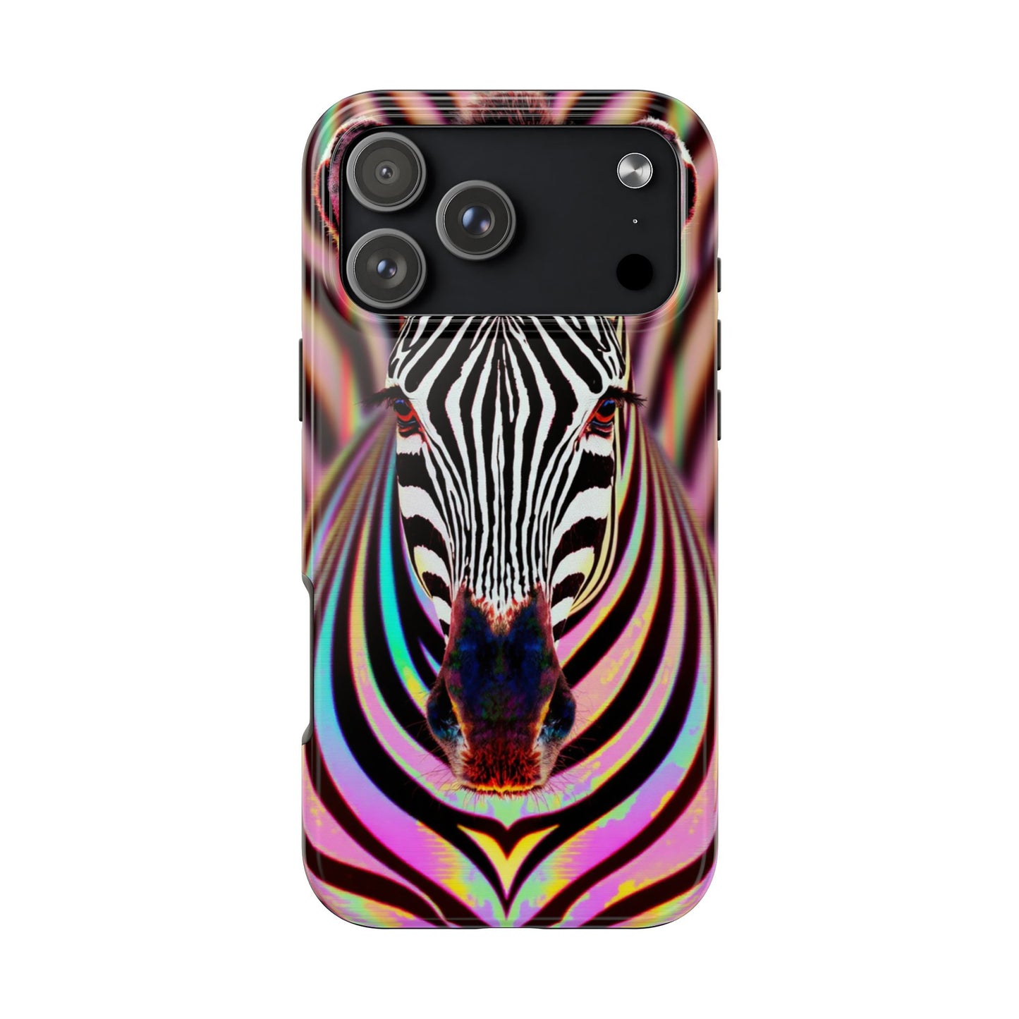 Vibrant Zebra Tough Phone Case - Unique Animal Design for Wild Spirit