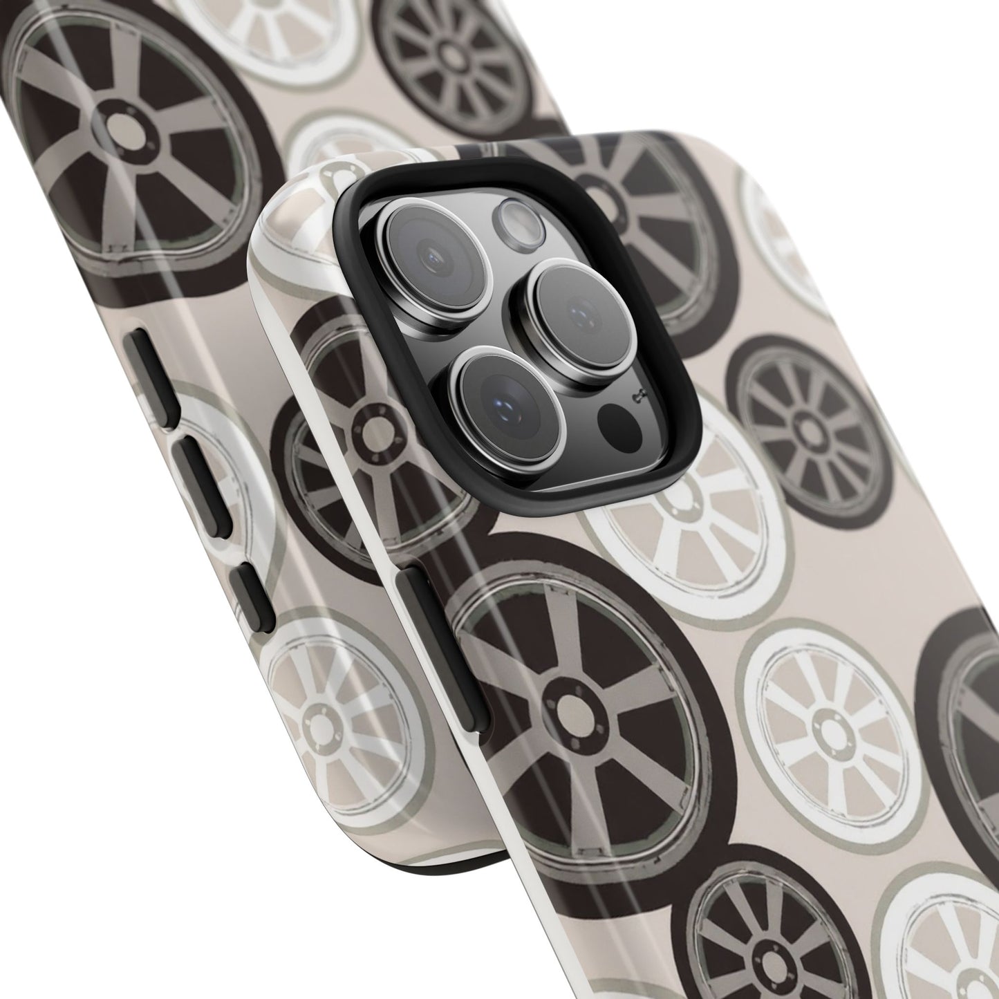 Racing Wheel Design Tough Phone Case – Durable Protection for Automotive Enthusiasts