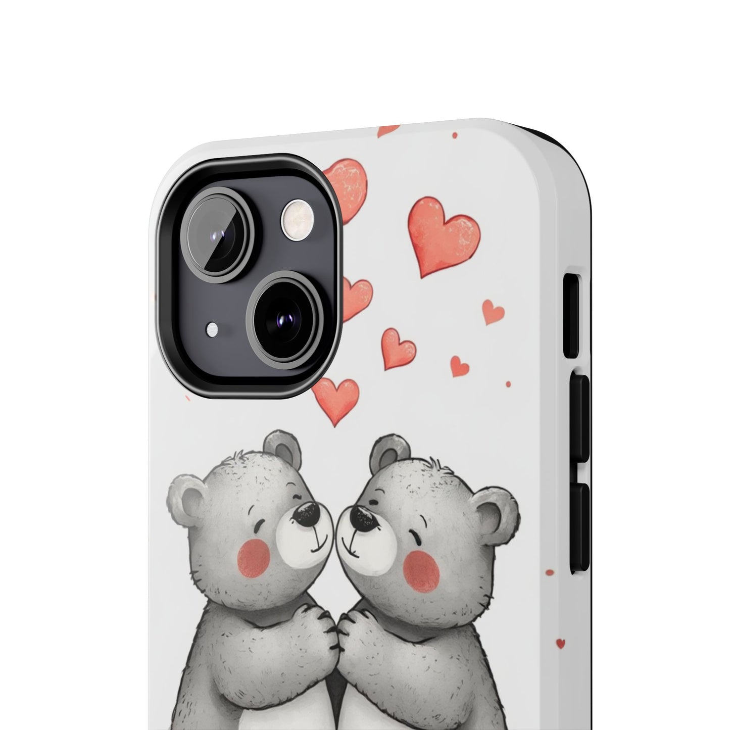 Cute Bear Love Tough Phone Case - Perfect for Valentine's Day & Couples