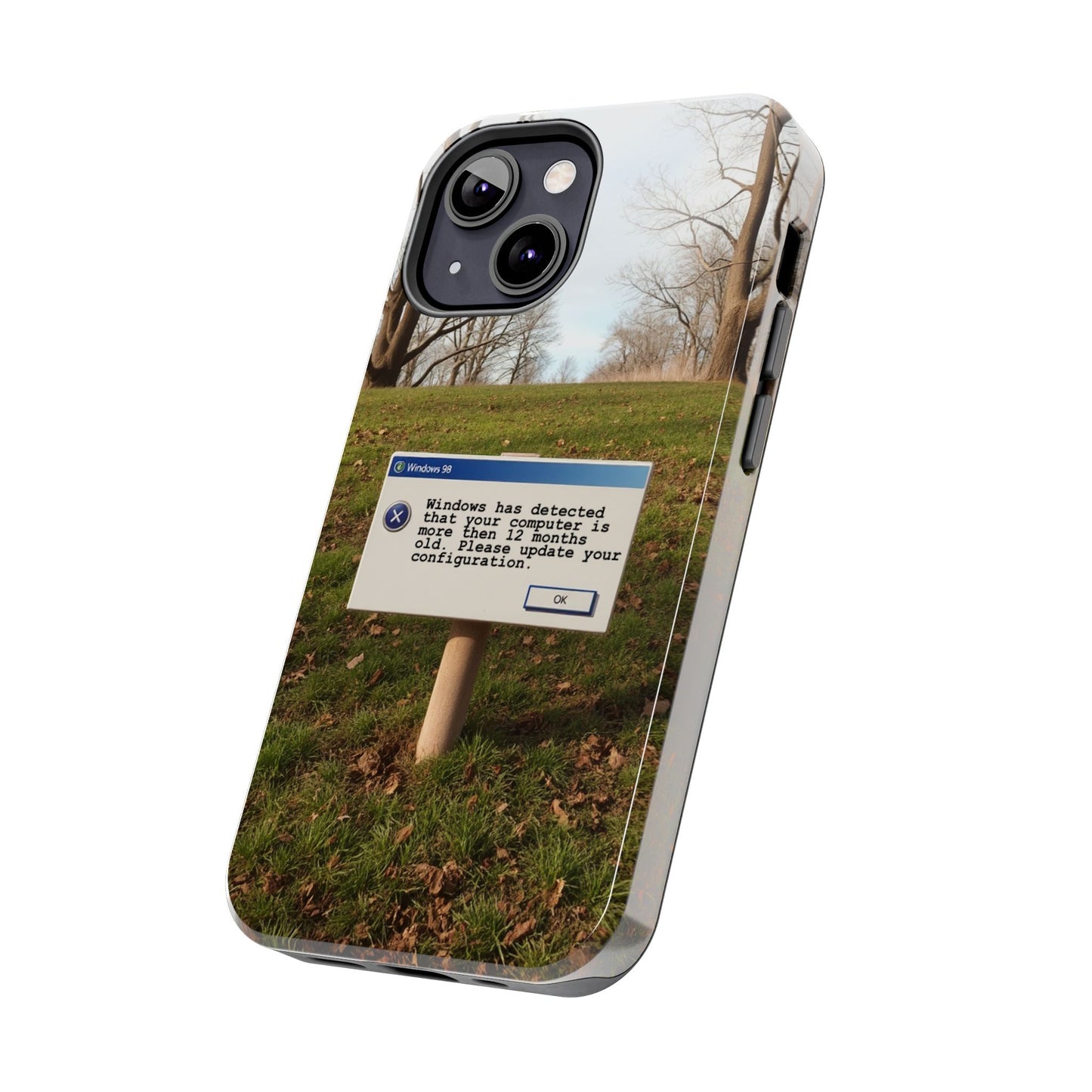 Durable Phone Case with Windows 98 Error Message Design - Perfect Gift for Tech Lovers