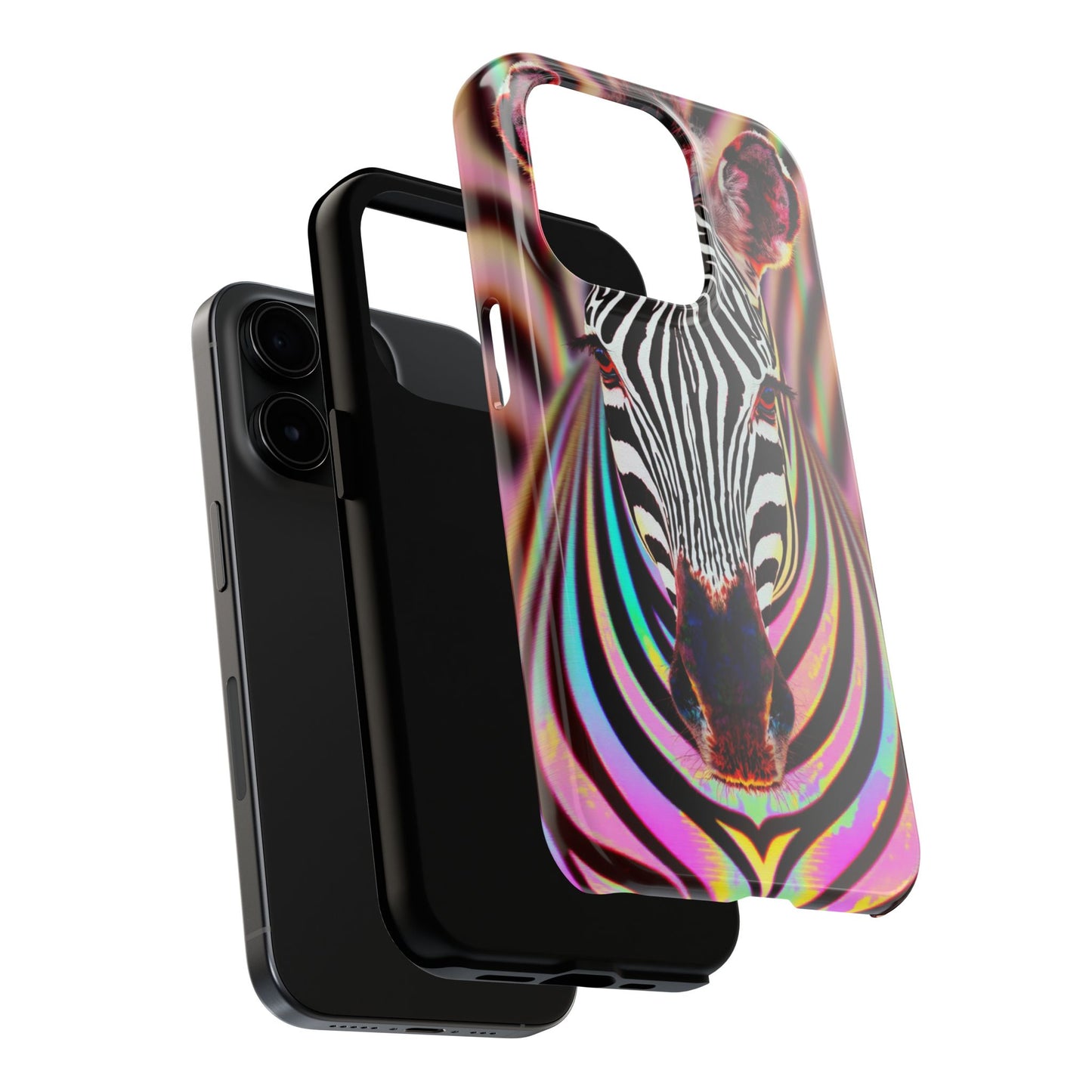 Vibrant Zebra Tough Phone Case - Unique Animal Design for Wild Spirit
