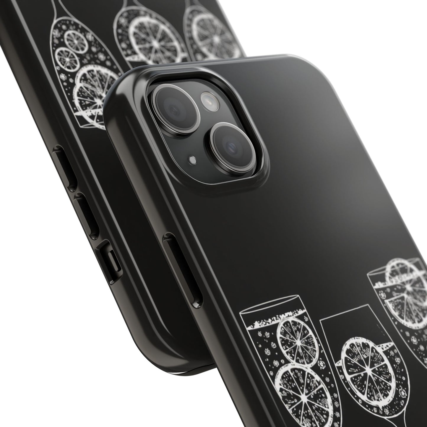 Stylish Tough Phone Cases with Citrus Glass Design, Protective Cases for Parties, Summer Events, and Everyday Use