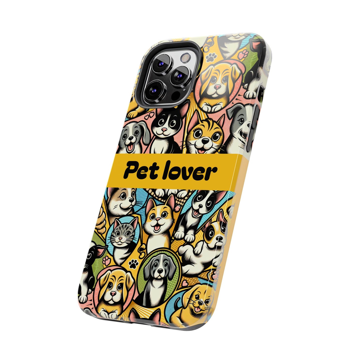 Pet Lover Tough Phone Case - Colorful Animal Design - for iPhone