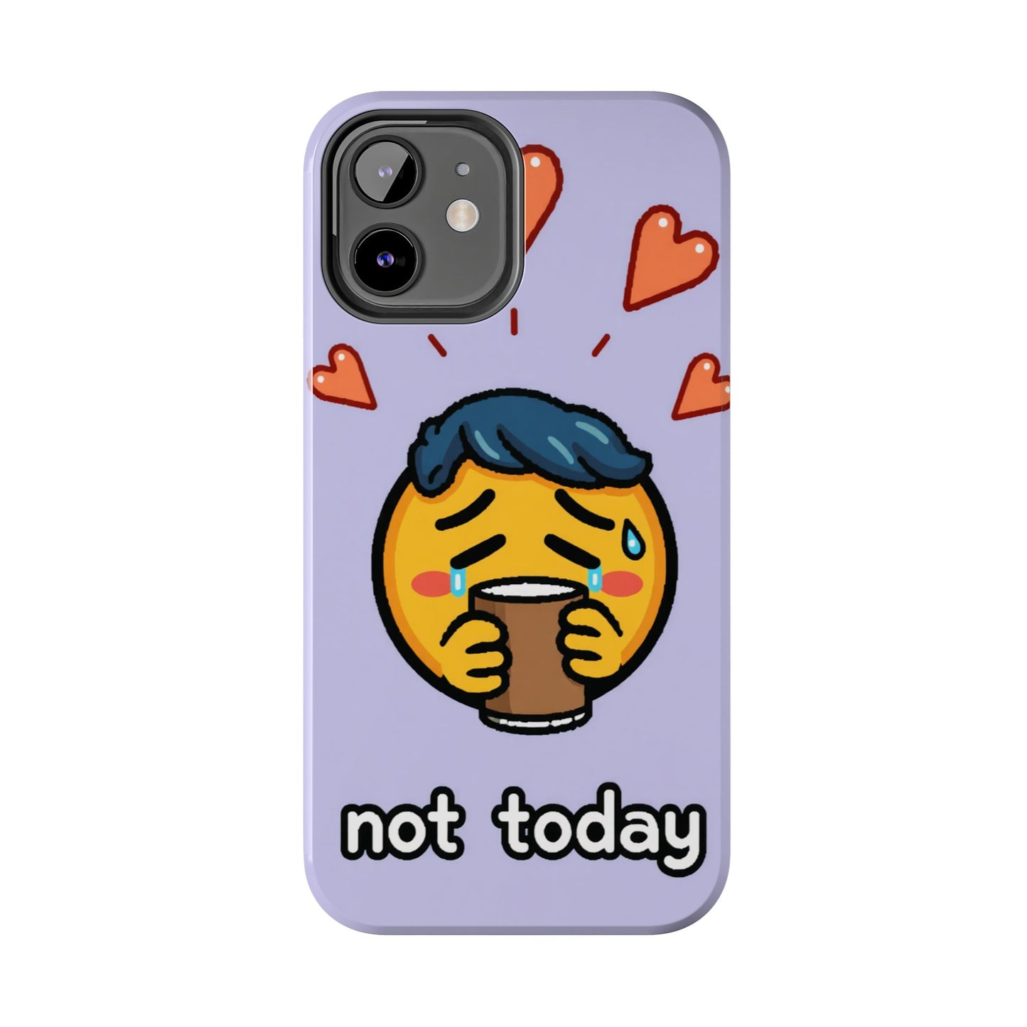 Cute Tough Phone Case - 'Not Today' Emoji Design