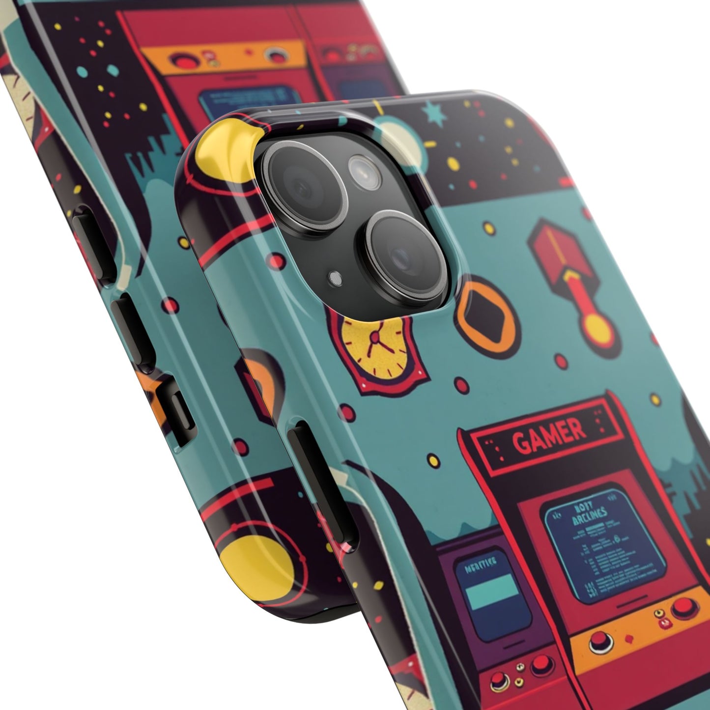 Retro Gamer Tough Phone Case - Vibrant Arcade Design for Gaming Enthusiasts - for iPhone