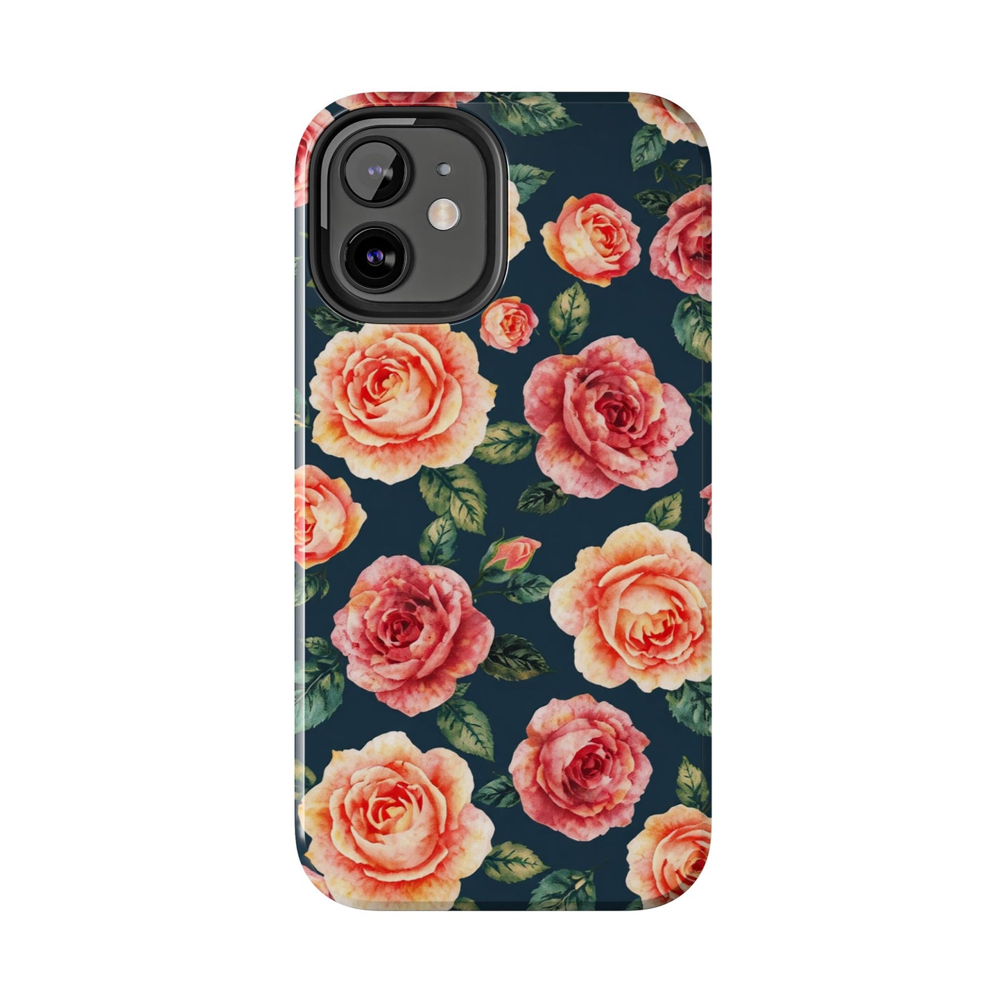 Floral Tough Phone Cases - Durable & Stylish New Age Rose Design - for iPhone