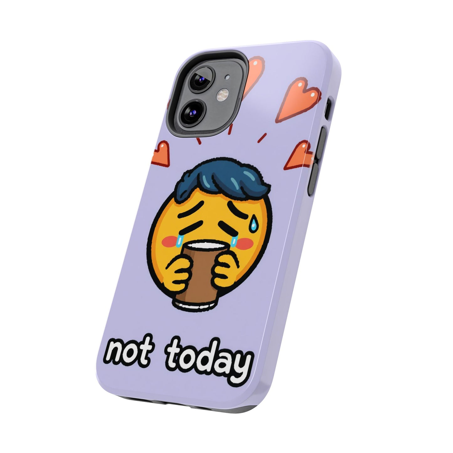 Cute Tough Phone Case - 'Not Today' Emoji Design