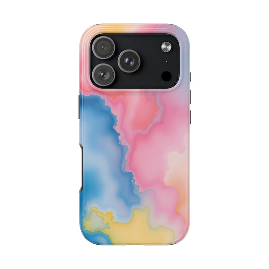Painted Watercolor Tough Phone Case - Durable Protection with Artistic Vibes - for iPhone