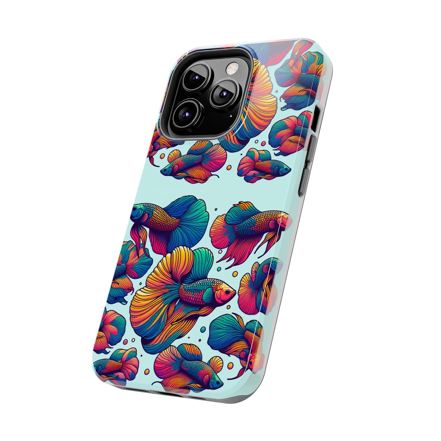 Colorful Fish Pattern Tough Phone Case - Aquatic Lovers - for iPhone