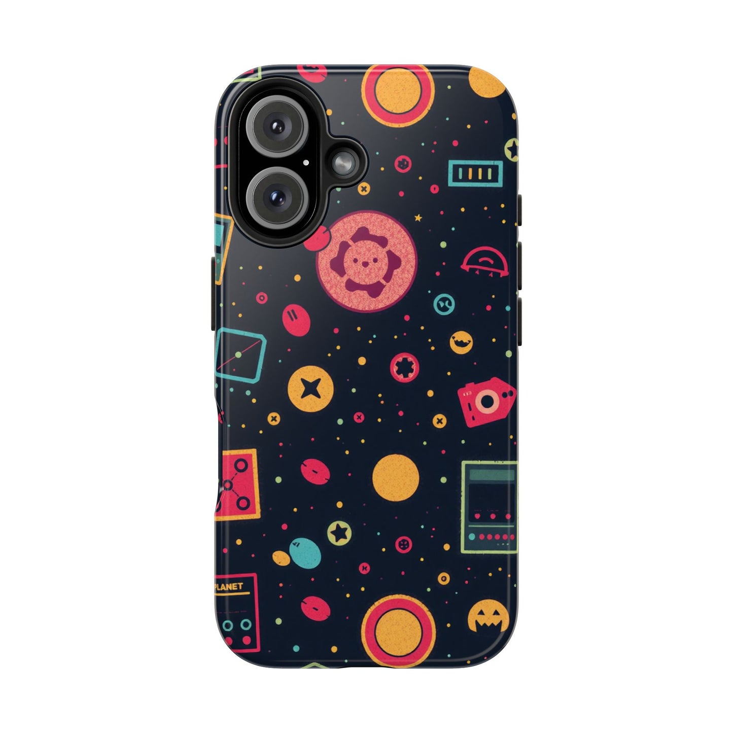 Colorful Space-Themed Tough Phone Case - Fun & Durable Protection for All Ages - for iPhone
