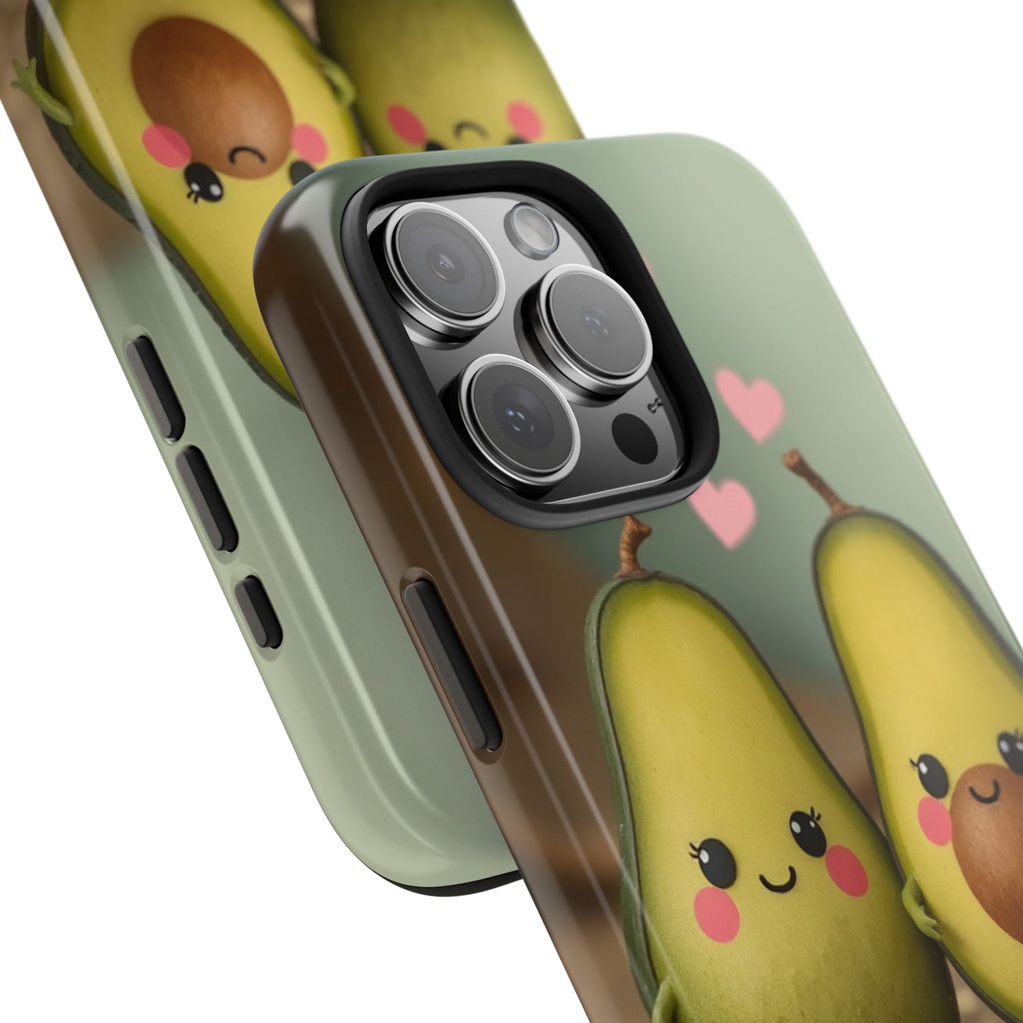 Cute Avocado Phone Case, Funny Tough Case, Quirky Phone Accessory, Gifts for Foodies, Valentine's Day Present