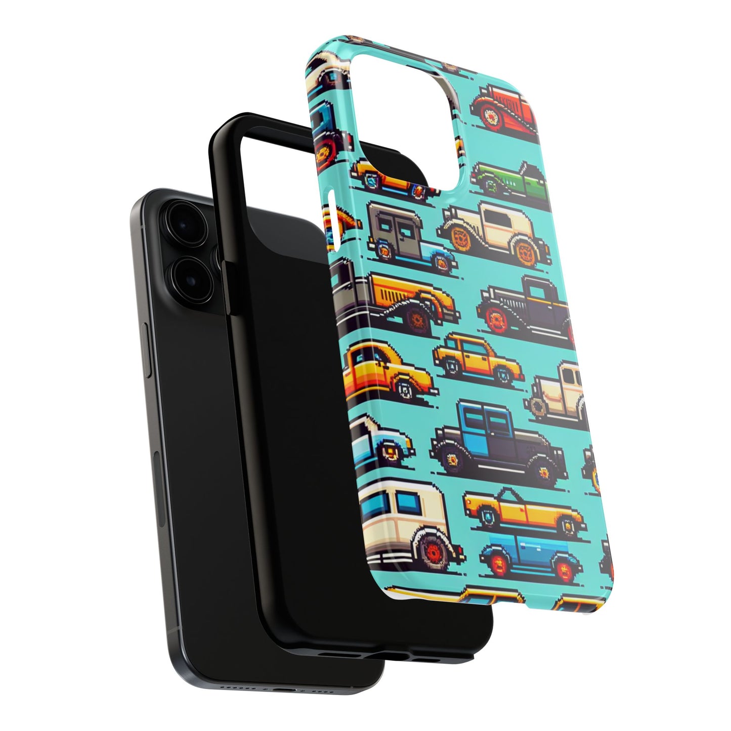 Retro Car Pixel Art Tough Phone Case - Durable & Stylish Protection - for iPhone