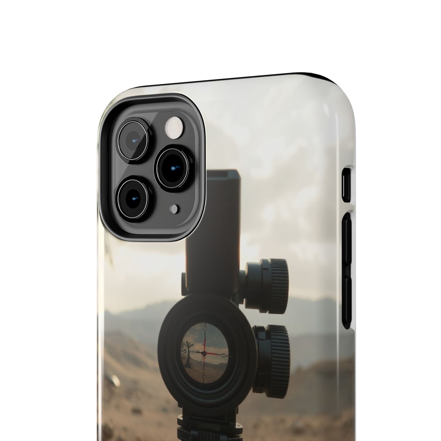 Tough Phone Case with Sniper Scope Design - Durable & Stylish Protection for Outdoors Enthusiasts