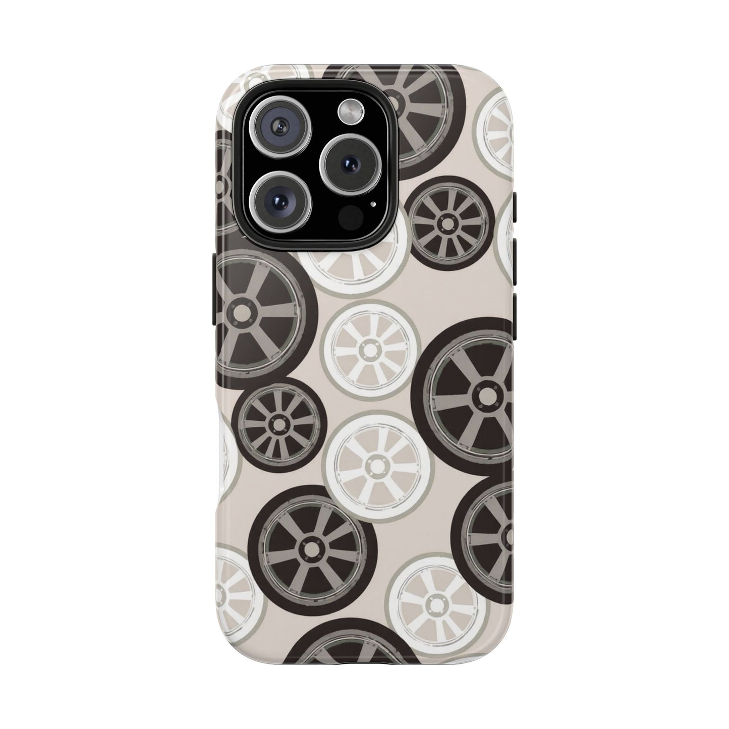 Racing Wheel Design Tough Phone Case – Durable Protection for Automotive Enthusiasts