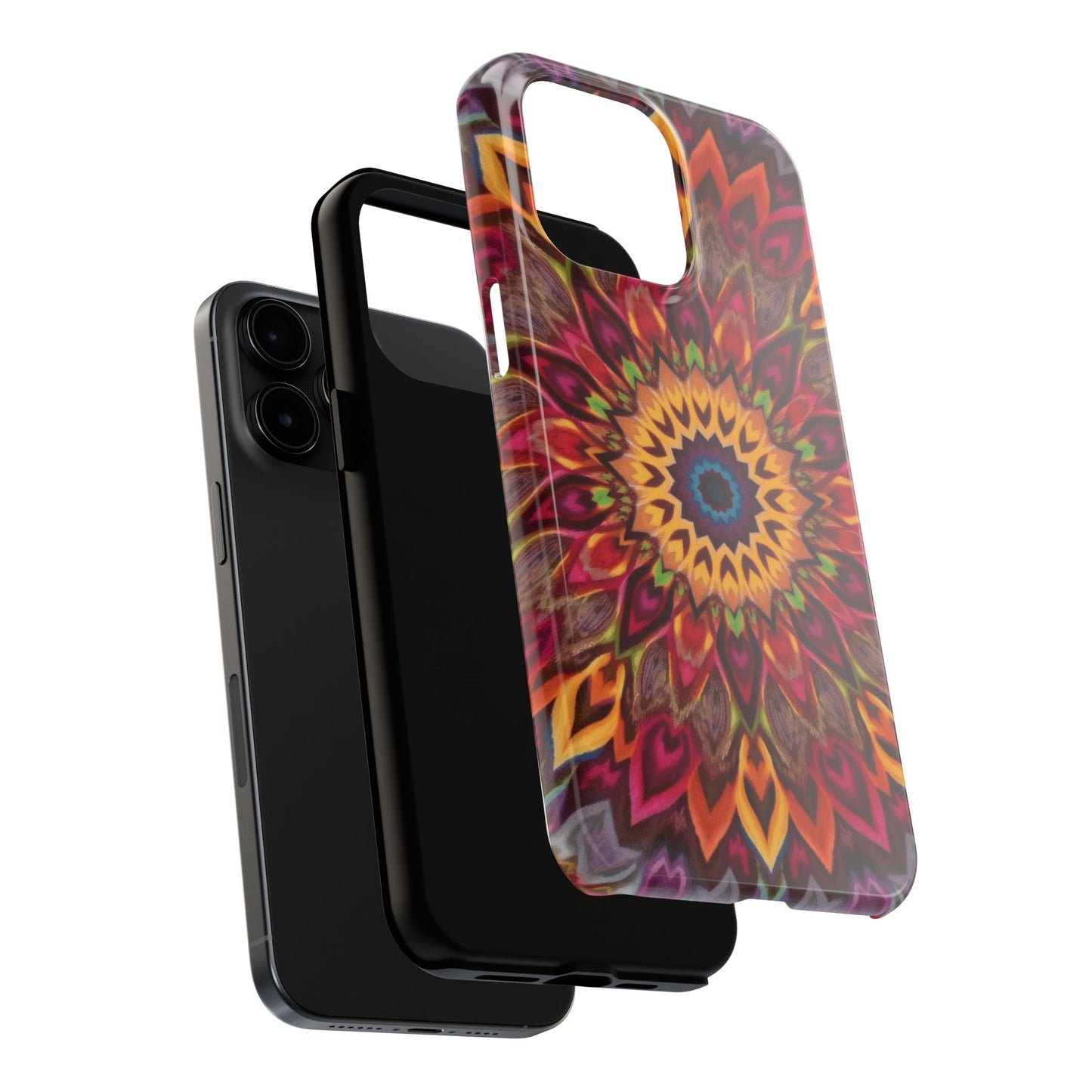 Vibrant Floral Mandala Tough Phone Case | Stylish and Durable Protection - for iPhone