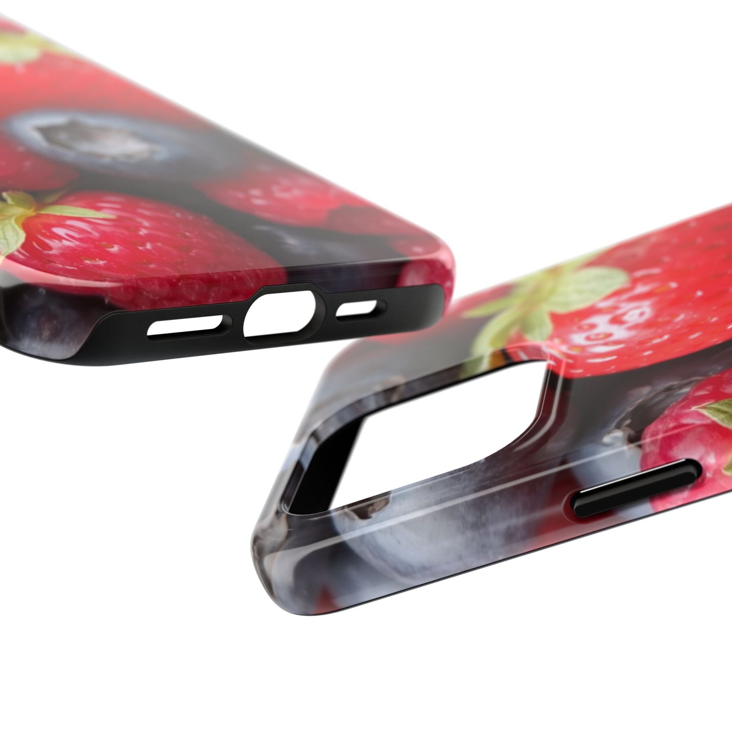 Fruit-Themed Tough Phone Case - Berry Burst Design